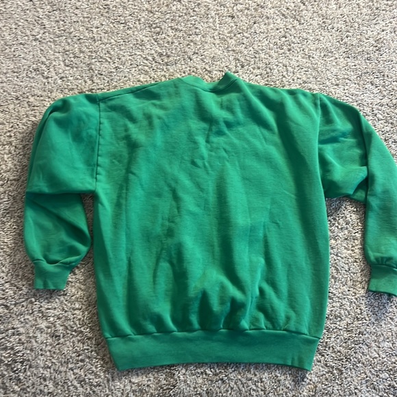 90s Vintage Jerzees USA Made Green Blank Crewneck Sweatshirt VTG Mens XL - Picture 5 of 5